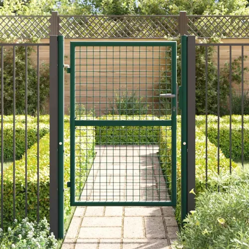 Dvorišna vrata - Vrata za ogradu Čelik 100x125 cm Zelena - 100 x 125 cm Cijena