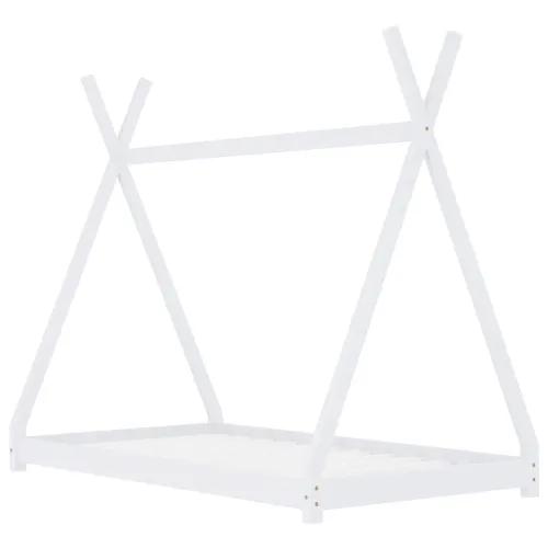 Okvir za dječji krevet od masivne borovine bijeli 80 x 160 cm - Bijela 80 x 160 cm Cijena