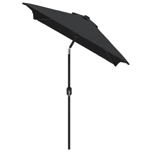 Vanjski suncobran s metalnim stupom 300 x 200 cm crni - Crna Cijena