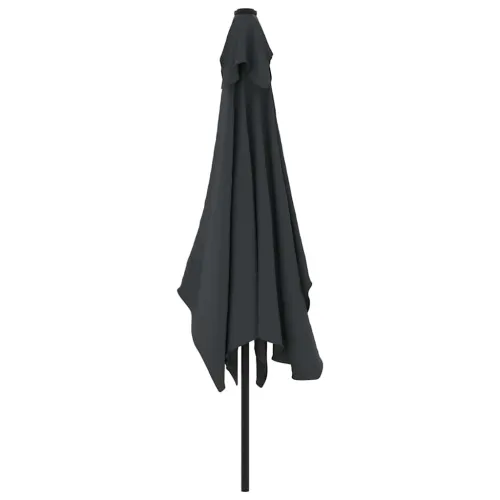 Vanjski suncobran s metalnim stupom 300 x 200 cm crni - Crna Cijena