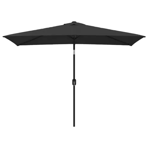 Vanjski suncobran s metalnim stupom 300 x 200 cm crni - Crna Cijena