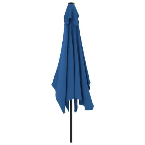 Vanjski suncobran s metalnim stupom 300 x 200 cm azurni - Azurno plava Cijena