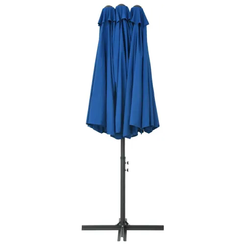 Vanjski suncobran s aluminijskim stupom 460 x 270 cm plavi - Plava Cijena