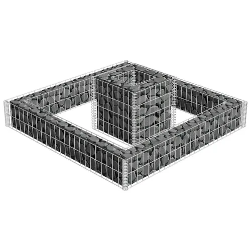 Gabionska sadilica od pocinčanog čelika 120 x 120 x 20 cm Cijena