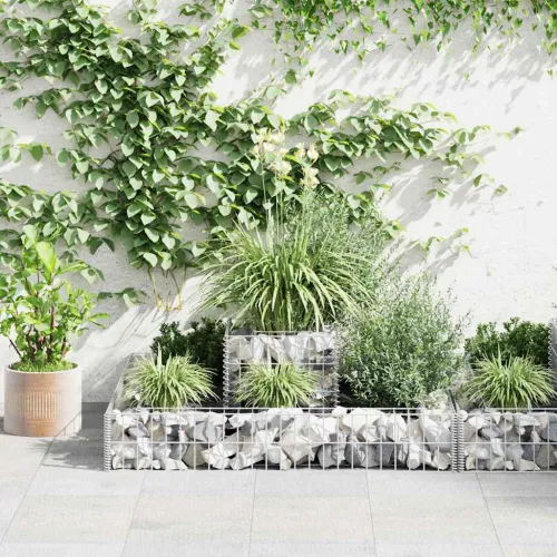 Gabionska sadilica od pocinčanog čelika 120 x 120 x 20 cm Cijena