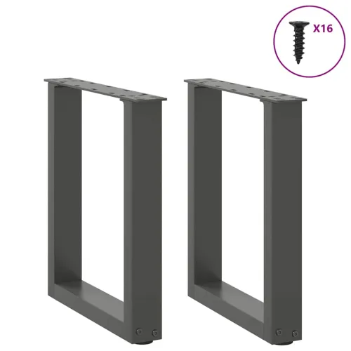 Noge za klub stolić U-oblik 2 kom antracit 28 x (42-43) cm čelik - Antracit 28 x (42-43) cm 2 Cijena