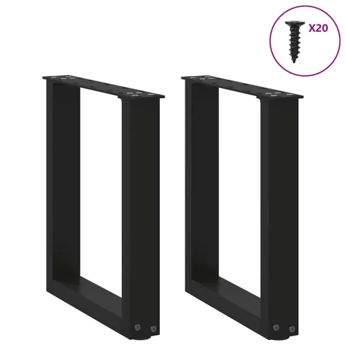 Noge za klub stolić U-oblik 2 kom Crne 38 x (42-43) cm Čelik - Crna 38 x (42-43) cm 2 1 Cijena