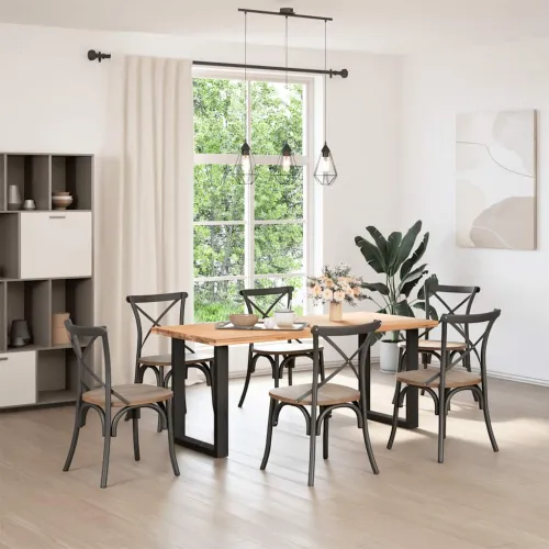 Noge za blagovaonski stol U-oblik 2 kom Crne 70 x (72-73) cm Čelik - Crna 70 x (72-73) cm 2 Cijena