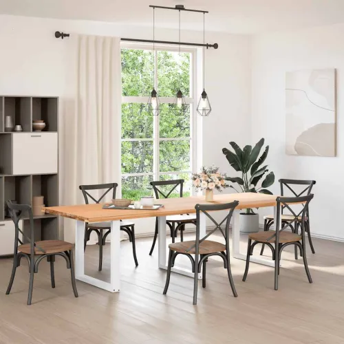 Noge za blagovaonski stol U-oblik 3 kom Bijele 90 x (72-73) cm Čelik - Bijela 90 x (72-73) cm 3 Cijena