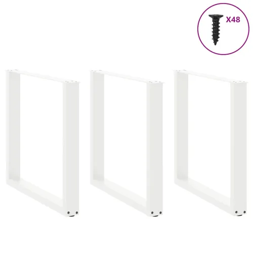Noge za blagovaonski stol U-oblik 3 kom Bijele 90 x (72-73) cm Čelik - Bijela 90 x (72-73) cm 3 Cijena