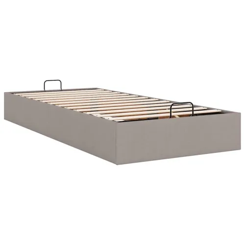 otoman okvir kreveta bez madraca smeđesivi 100x200cm tkanine - Sivo-smeđa 100 x 200 cm Cijena