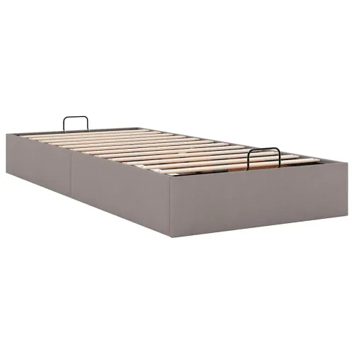 otoman okvir kreveta bez madraca smeđesivi 100x200cm tkanine - Sivo-smeđa 100 x 200 cm Cijena