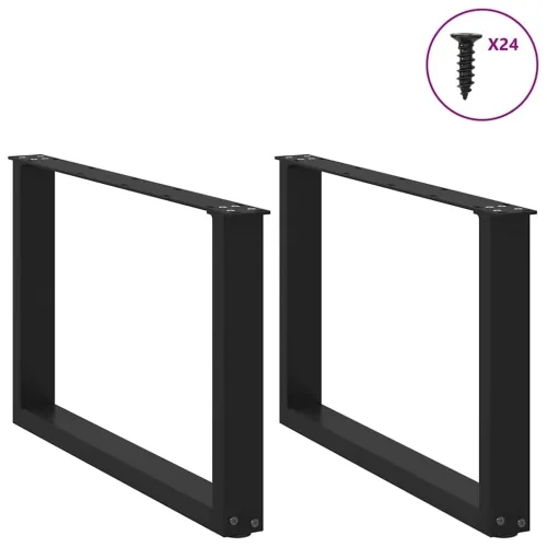 Noge za klub stolić U-oblik 2 kom Crne 60 x (42-43) cm Čelik - Crna 60 x (42-43) cm 2 Cijena