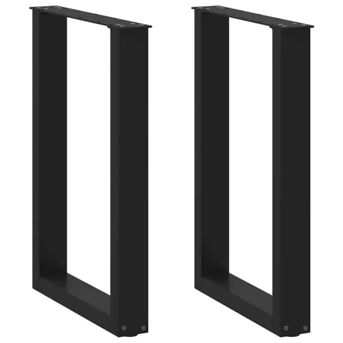Noge za blagovaonski stol U-oblik 2 kom Crne 50 x (72-73) cm Čelik - Crna 50 x (72-73) cm 2 Cijena