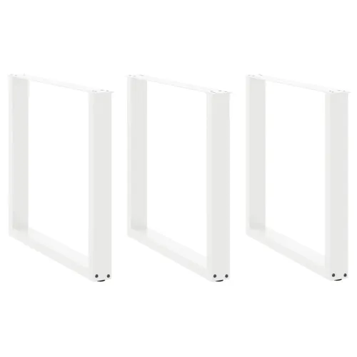 Noge za blagovaonski stol U-oblik 3 kom Bijele 80 x (72-73) cm Čelik - Bijela 80 x (72-73) cm 3 Cijena