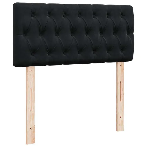 otoman okvir kreveta s madracima crni 180x200cm baršunasti - Crna 180 x 200 cm Dizajn s gumbima Cijena