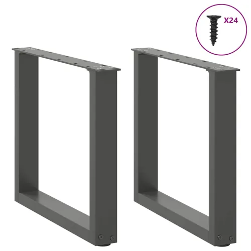 Noge za klub stolić U-oblik 2 kom antracit 50 x (42-43) cm čelik - Antracit 50 x (42-43) cm 2 Cijena