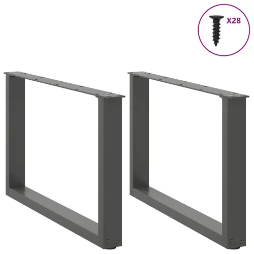 Noge za klub stolić U-oblik 2 kom antracit 70 x (42-43) cm čelik - Antracit 70 x (42-43) cm 2 Cijena