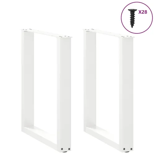Noge za blagovaonski stol U-oblik 2 kom Bijele 70 x (72-73) cm Čelik - Bijela 70 x (72-73) cm 2 Cijena
