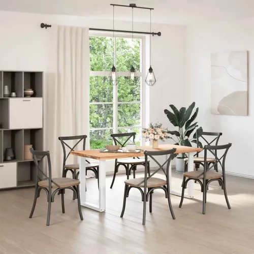 Noge za blagovaonski stol U-oblik 2 kom Bijele 70 x (72-73) cm Čelik - Bijela 70 x (72-73) cm 2 Cijena