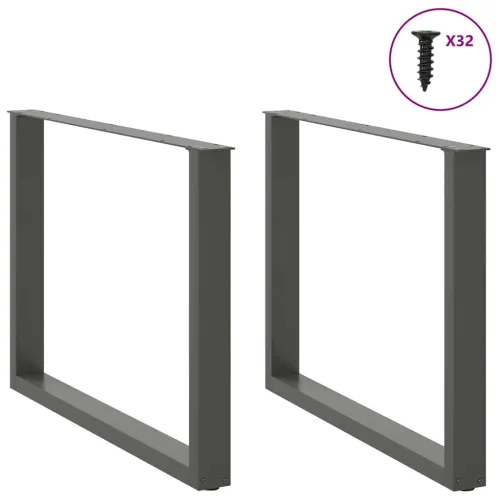 Noge za blagovaonski stol U-oblik 2 kom antracit 100 x (72-73) cm čelik - Antracit 100 x (72-73) cm 2 Cijena