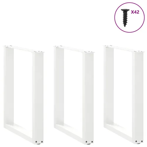 Noge za blagovaonski stol U-oblik 3 kom Bijele 70 x (72-73) cm Čelik - Bijela 70 x (72-73) cm 3 Cijena