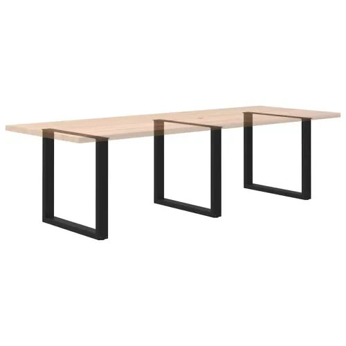 Noge za blagovaonski stol U-oblik 3 kom Crne 90 x (72-73) cm Čelik - Crna 90 x (72-73) cm 3 Cijena