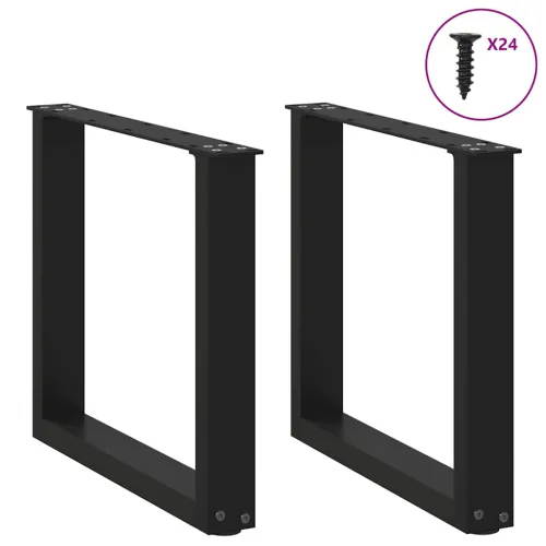 Noge za klub stolić U-oblik 2 kom Crne 50 x (42-43) cm Čelik - Crna 50 x (42-43) cm 2 Cijena