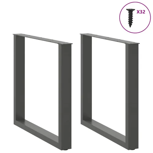 Noge za blagovaonski stol U-oblik 2 kom antracit 90 x (72-73) cm čelik - Antracit 90 x (72-73) cm 2 Cijena