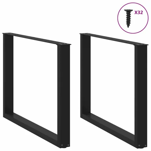 Noge za blagovaonski stol U-oblik 2 kom Crne 100 x (72-73) cm Čelik - Crna 100 x (72-73) cm 2 Cijena