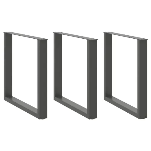 Noge za blagovaonski stol U-oblik 3 kom antracit 80 x (72-73) cm čelik - Antracit 80 x (72-73) cm 3 Cijena