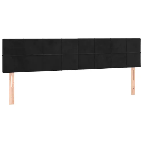 otoman okvir kreveta s madracima crni 200x200cm baršunasti - Crna 200 x 200 cm Blok s kvadratima Cijena