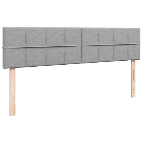 Okvir kreveta s madracima svijetlosivi 160x200cm od tkanine - Svjetlosiva 160 x 200 cm Blok s kvadratima Cijena