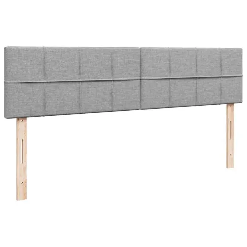 Okvir kreveta s madracima svijetlosivi 180x200cm tkanine - Svjetlosiva 180 x 200 cm Blok s kvadratima Cijena