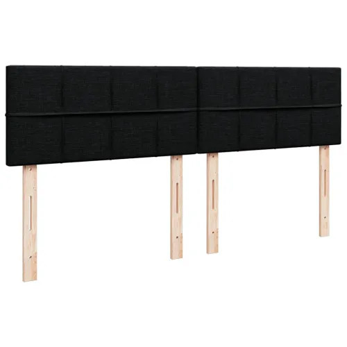 otoman okvir kreveta s madracima crni 200x200cm od tkanine - Crna 200 x 200 cm Blok s kvadratima Cijena