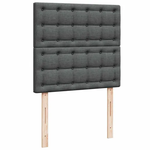 Okvir kreveta s madracima tamnosivi 180x200cm tkanine - Tamno siva 180 x 200 cm gumbi Cijena