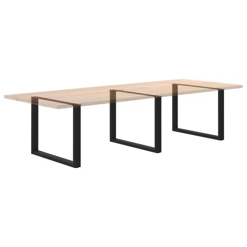 Noge za blagovaonski stol U-oblik 3 kom Crne 100 x (72-73) cm Čelik - Crna 100 x (72-73) cm 3 1 Cijena