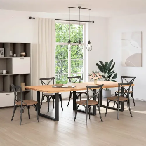 Noge za blagovaonski stol U-oblik 3 kom Crne 100 x (72-73) cm Čelik - Crna 100 x (72-73) cm 3 1 Cijena