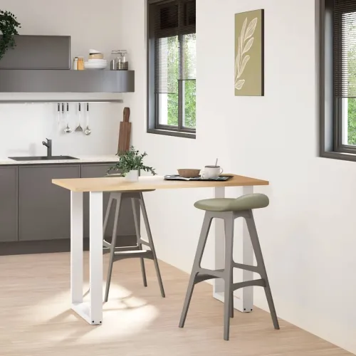 Noge za barski stol U-oblika 2 kom Bijele 60 x (90-91) cm Čelik - Bijela 60 x (90-91) cm 2 Cijena