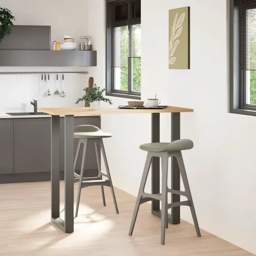 Noge za barski stol U-oblika 2 kom antracit 60 x (110-111) cm čelik - Antracit 60 x (110-111) cm 2 Cijena