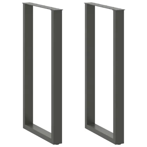 Noge za barski stol U-oblika 2 kom antracit 60 x (110-111) cm čelik - Antracit 60 x (110-111) cm 2 Cijena