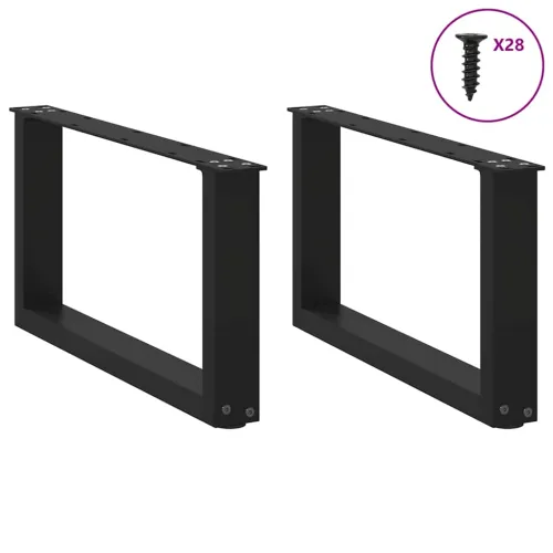 Noge za klub stolić U-oblik 2 kom Crne 70 x (30-31) cm Čelik - Crna 70 x (30-31) cm 2 Cijena