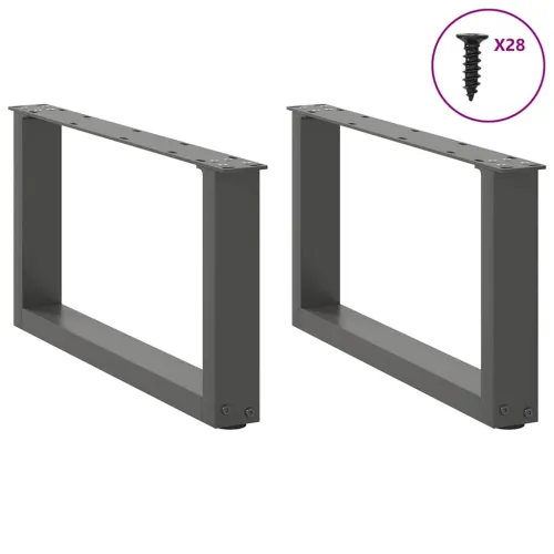 Noge za klub stolić U-oblik 2 kom antracit 70 x (30-31) cm čelik - Antracit 70 x (30-31) cm 2 Cijena