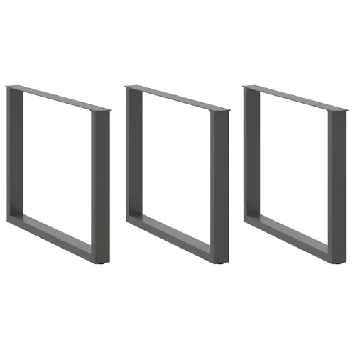 Noge za blagovaonski stol U-oblik 3 kom antracit 100 x (72-73) cm čelik - Antracit 100 x (72-73) cm 3 Cijena
