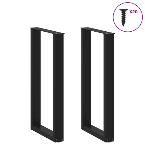 Noge za barski stol U-oblika 2 kom Crne 40 x (90-91) cm Čelik - Crna 40 x (90-91) cm 2 Cijena