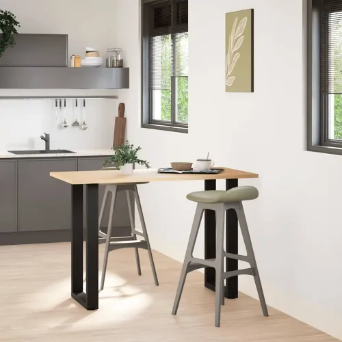 Noge za barski stol U-oblika 2 kom Crne 40 x (90-91) cm Čelik - Crna 40 x (90-91) cm 2 Cijena