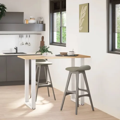 Noge za barski stol U-oblika 2 kom Bijele 60 x (100-101) cm Čelik - Bijela 60 x (100-101) cm 2 Cijena