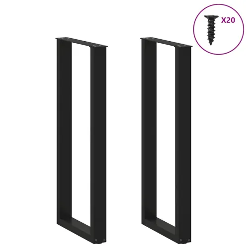 Noge za barski stol U-oblika 2 kom Crne 40 x (110-111) cm Čelik - Crna 40 x (110-111) cm 2 Cijena