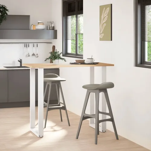 Noge za barski stol U-oblika 2 kom Bijele 60 x (110-111) cm Čelik - Bijela 60 x (110-111) cm 2 Cijena
