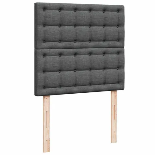 Okvir kreveta s madracima tamnosivi 160x200cm od tkanine - Tamno siva 160 x 200 cm gumbi Cijena